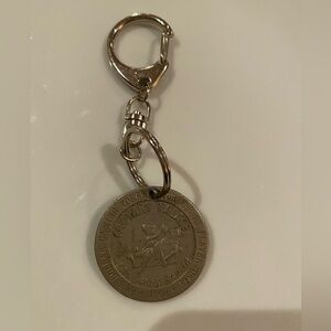Vintage 1969 Caesars Palace Las Vegas, Nevada One Dollar Gaming Token keychain